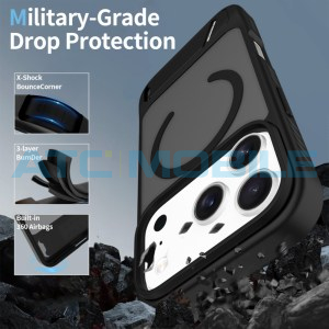 Ochrann&yacute; kryt Shield4U Anti-drop iPhone 17 Pro (MagSafe) se stoj&aacute;nkem čern&yacute;