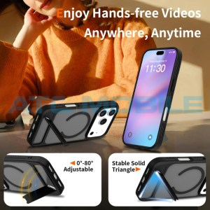 Ochrann&yacute; kryt Shield4U Anti-drop iPhone 17 Pro (MagSafe) se stoj&aacute;nkem čern&yacute;
