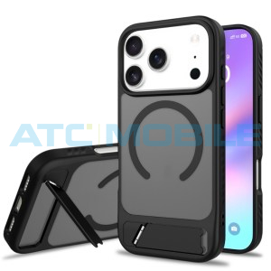 Ochrann&yacute; kryt Shield4U Anti-drop iPhone 17 Pro Max (MagSafe) se stoj&aacute;nkem čern&yacute;