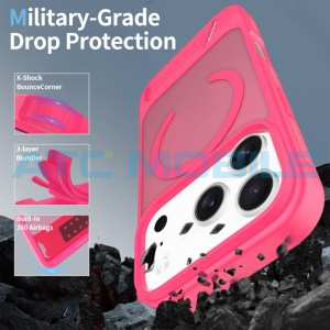 Ochrann&yacute; kryt Shield4U Anti-drop iPhone 17 Pro Max (MagSafe) se stoj&aacute;nkem růžov&yacute;