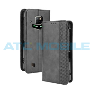 Pouzdro Shield4U Doogee S88 Pro, S88 Plus Magnetic Buckle Texture otev&iacute;rac&iacute; čern&eacute;
