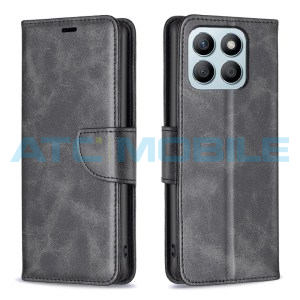 Pouzdro Shield4U Honor X8b Lambskin Texture otev&iacute;rac&iacute; čern&eacute;