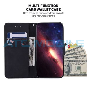 Pouzdro Shield4U Huawei Nova 5T (YAL-L21), Honor 20 (YAL-L21A) Geometric Texture otev&iacute;rac&iacute; čern&eacute;