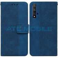 Pouzdro Shield4U Huawei Nova 5T (YAL-L21), Honor 20 (YAL-L21A) Geometric Texture otev&iacute;rac&iacute; modr&eacute;