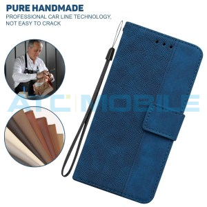Pouzdro Shield4U Huawei Nova 5T (YAL-L21), Honor 20 (YAL-L21A) Geometric Texture otev&iacute;rac&iacute; modr&eacute;