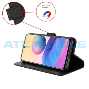 Pouzdro Shield4U Infinix Hot 30i (X669D) Diamond Texture otev&iacute;rac&iacute; čern&eacute;