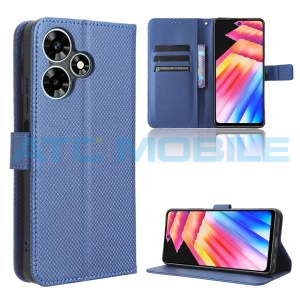 Pouzdro Shield4U Infinix Hot 30i (X669D) Diamond Texture otev&iacute;rac&iacute; modr&eacute;