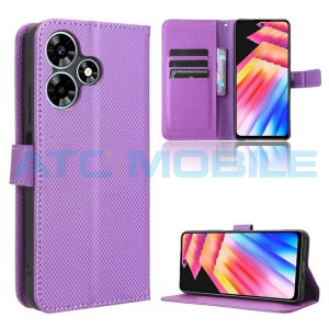 Pouzdro Shield4U Infinix Hot 30i (X669D) Diamond Texture otev&iacute;rac&iacute; fialov&eacute;