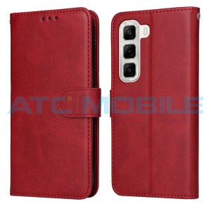Pouzdro Shield4U Infinix Hot 50 4G (X6882) Calf Texture červen&eacute;