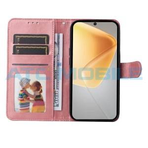 Pouzdro Shield4U Infinix Hot 50 4G (X6882) Calf Texture Rose Gold