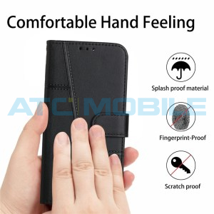 Pouzdro Shield4U Infinix Hot 50 Pro 4G (X6881) Calf Texture čern&eacute;