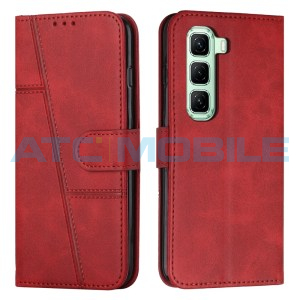 Pouzdro Shield4U Infinix Hot 50 Pro 4G (X6881) Calf Texture červen&eacute;