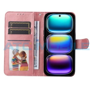 Pouzdro Shield4U Infinix Hot 50i (X6531), Smart 9 Calf Texture Rose Gold