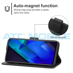 Pouzdro Shield4U Infinix Note 12 (G88) otev&iacute;rac&iacute; čern&eacute;