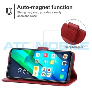 Pouzdro Shield4U Infinix Note 12 G96 (X670) otev&iacute;rac&iacute; červen&eacute;