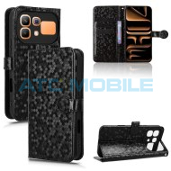 Pouzdro Shield4U Infinix Note 60 5G (X6879), Note 60 Pro 5G (X6878) Diamond Texture otev&iacute;rac&iacute; čern&eacute;