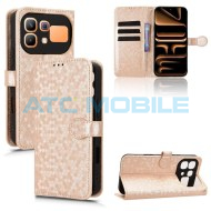 Pouzdro Shield4U Infinix Note 60 5G (X6879), Note 60 Pro 5G (X6878) Diamond Texture otev&iacute;rac&iacute; zlat&eacute;