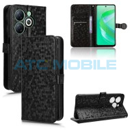 Pouzdro Shield4U Infinix Smart 8 (X6525) Honeycomb otev&iacute;rac&iacute; čern&eacute;