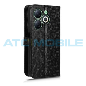Pouzdro Shield4U Infinix Smart 8 (X6525) Honeycomb otev&iacute;rac&iacute; čern&eacute;