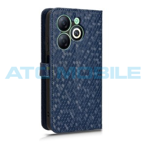 Pouzdro Shield4U Infinix Smart 8 (X6525) Honeycomb otev&iacute;rac&iacute; modr&eacute;