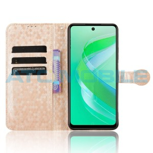 Pouzdro Shield4U Infinix Smart 8 (X6525) Honeycomb otev&iacute;rac&iacute; zlat&eacute;