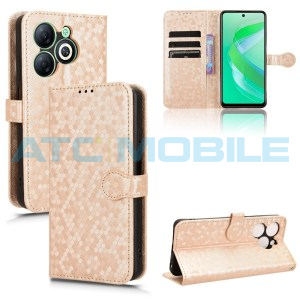 Pouzdro Shield4U Infinix Smart 8 (X6525) Honeycomb otev&iacute;rac&iacute; zlat&eacute;