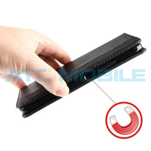 Pouzdro Shield4U Magnetic Infinix Smart 8 (X6525) Retro Texture otev&iacute;rac&iacute; čern&eacute;