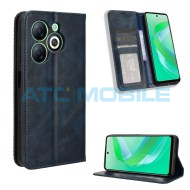 Pouzdro Shield4U Magnetic Infinix Smart 8 (X6525) Retro Texture otev&iacute;rac&iacute; modr&eacute;
