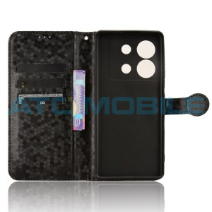 Pouzdro Shield4U Infinix Zero 30 5G (X6731) Honeycomb otev&iacute;rac&iacute; čern&eacute;