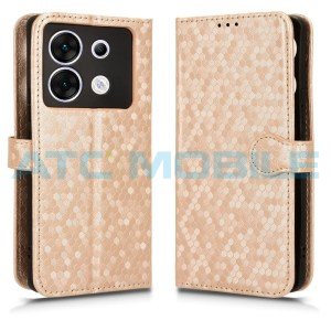 Pouzdro Shield4U Infinix Zero 30 5G (X6731) Honeycomb otev&iacute;rac&iacute; zlat&eacute;