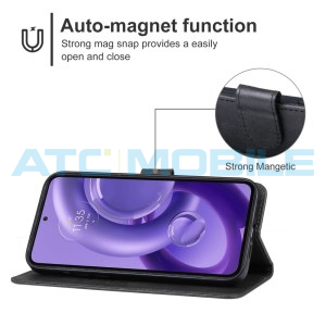 Pouzdro Shield4U Motorola Edge 40 Neo (XT2307-1) otev&iacute;rac&iacute; čern&eacute;