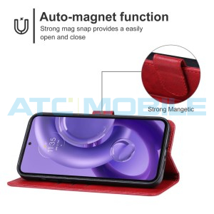 Pouzdro Shield4U Motorola Edge 40 Neo (XT2307-1) otev&iacute;rac&iacute; červen&eacute;