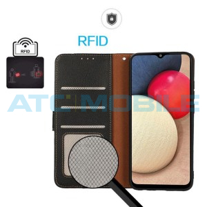 Pouzdro Shield4U Motorola Edge 70 Fusion (XT2605) Litchi RFID blokace, čern&eacute;