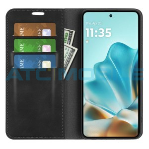 Pouzdro Shield4U Motorola Edge 60 Fusion (XT2503) Retro-skin Magnetic otev&iacute;rac&iacute; čern&eacute;