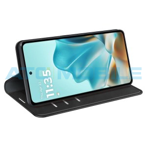 Pouzdro Shield4U Motorola Edge 60 Fusion (XT2503) Retro-skin Magnetic otev&iacute;rac&iacute; čern&eacute;
