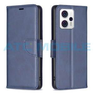 Pouzdro Shield4U Motorola Moto G13 4G, G23 4G, G53 5G Lambskin Texture otev&iacute;rac&iacute; modr&eacute;