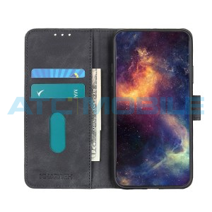 Pouzdro Shield4U Motorola Moto G14 4G Retro Texture otev&iacute;rac&iacute; čern&eacute;