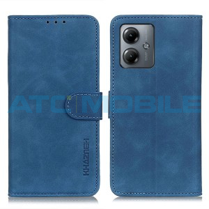 Pouzdro Shield4U Motorola Moto G14 4G Retro Texture otev&iacute;rac&iacute; modr&yacute;