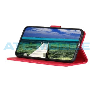 Pouzdro Shield4U Motorola Moto G14 4G Retro Texture otev&iacute;rac&iacute; červen&eacute;
