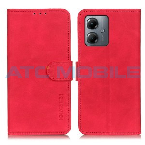 Pouzdro Shield4U Motorola Moto G14 4G Retro Texture otev&iacute;rac&iacute; červen&eacute;
