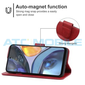 Pouzdro Shield4U Motorola Moto G22 (XT2231), Moto E32s (XT2229) otev&iacute;rac&iacute; červen&eacute;