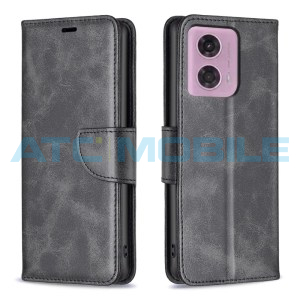 Pouzdro Shield4U Motorola Moto G24 4G (XT2425) Lambskin Texture otev&iacute;rac&iacute; čern&eacute;