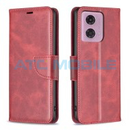 Pouzdro Shield4U Motorola Moto G24 4G (XT2423) Lambskin Texture otev&iacute;rac&iacute; červen&eacute;