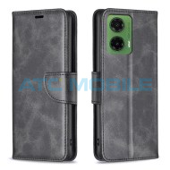 Pouzdro Shield4U Motorola Moto G35 5G (XT2433) Lambskin otev&iacute;rac&iacute; čern&eacute;