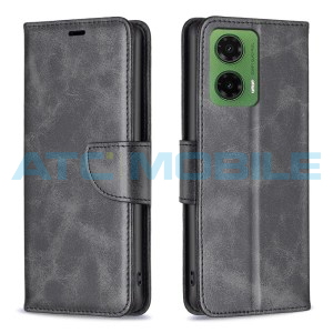 Pouzdro Shield4U Motorola Moto G35 5G (XT2433) Lambskin otev&iacute;rac&iacute; čern&eacute;