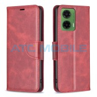 Pouzdro Shield4U Motorola Moto G35 5G (XT2433) Lambskin otev&iacute;rac&iacute; červen&eacute;