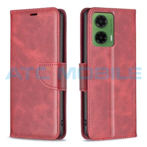 Pouzdro Shield4U Motorola Moto G35 5G (XT2433) Lambskin otev&iacute;rac&iacute; červen&eacute;