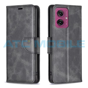 Pouzdro Shield4U Motorola Moto G55 5G (XT2435) Lambskin otev&iacute;rac&iacute; čern&eacute;