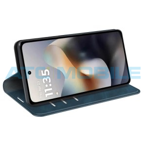 Pouzdro Shield4U Motorola Moto G56 5G (XT2529) Retro-skin Magnetic otev&iacute;rac&iacute; modr&eacute;