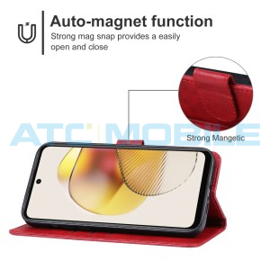 Pouzdro Shield4U Motorola Moto G73 5G otev&iacute;rac&iacute; červen&eacute;